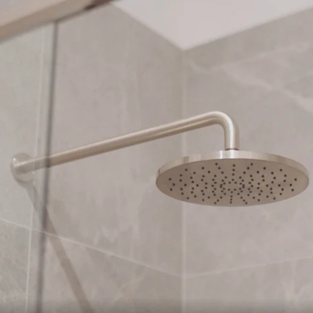 Ensemble de douche à effet pluie encastré thermostatique Valencia - Douche à air II - Nickel brossé