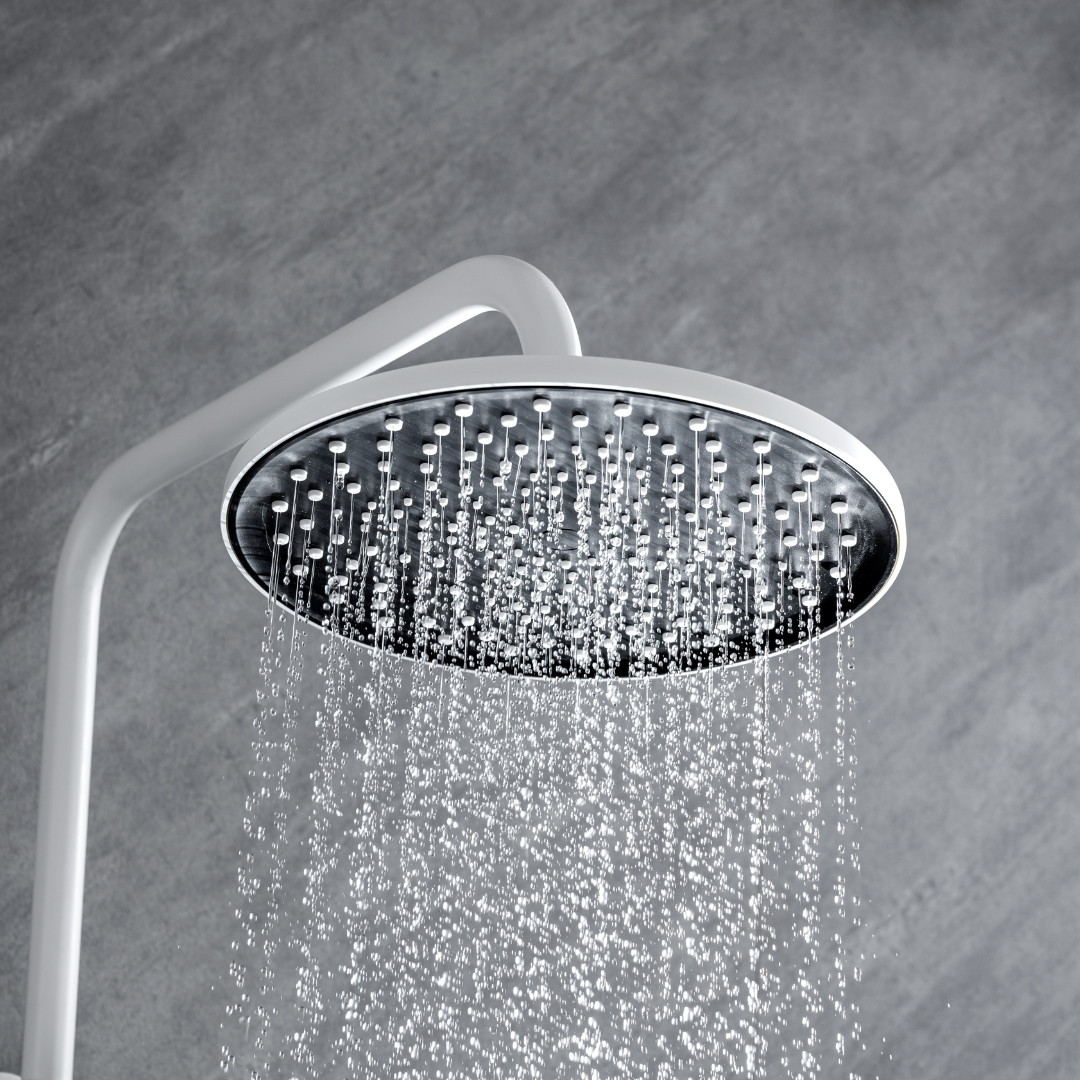 Ensemble de douche à effet pluie avec thermostat – Violetta – Affichage numérique – Blanc