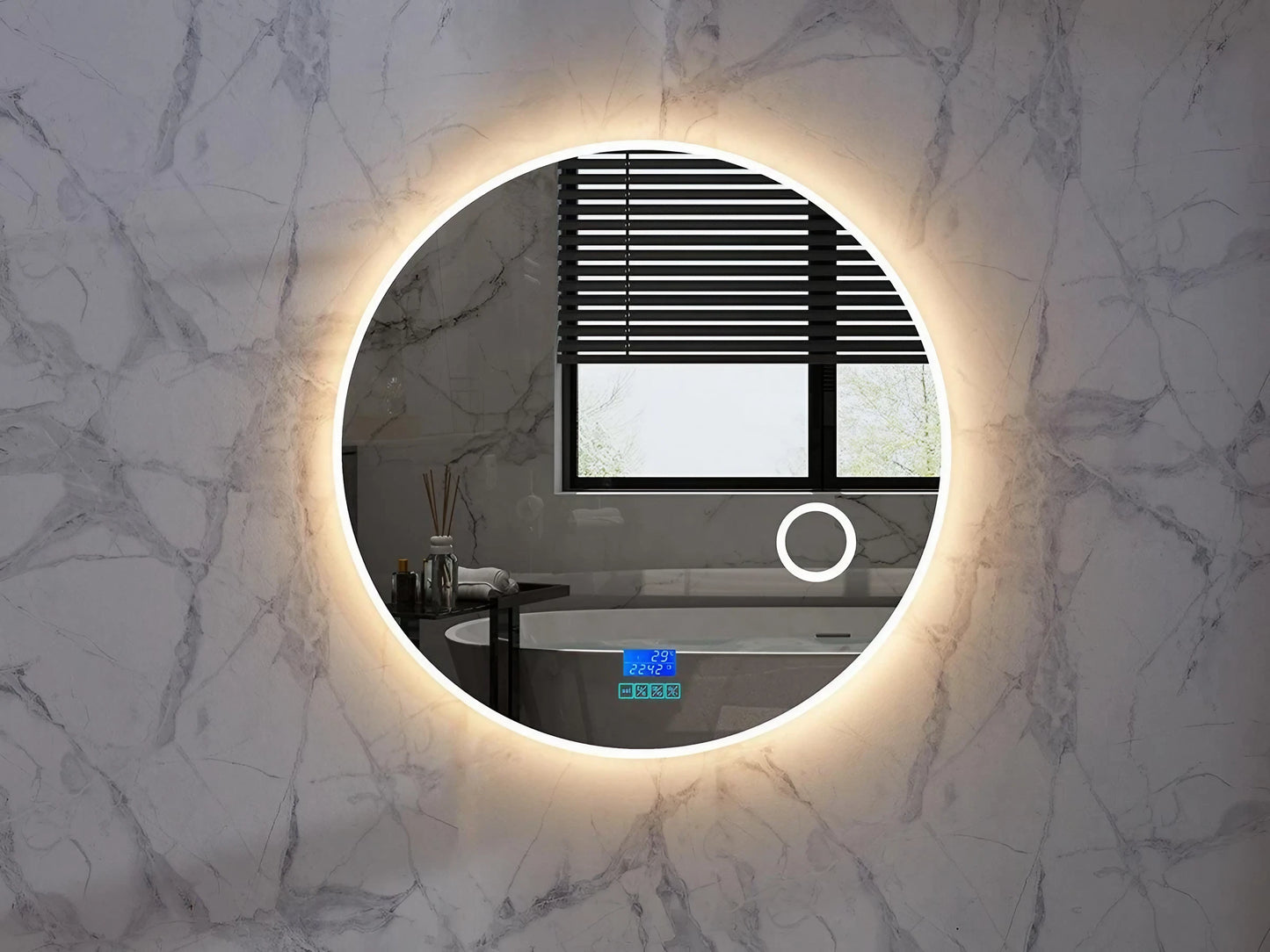 Miroir de salle de bain LED - Bluetooth - Marbella 80x80cm