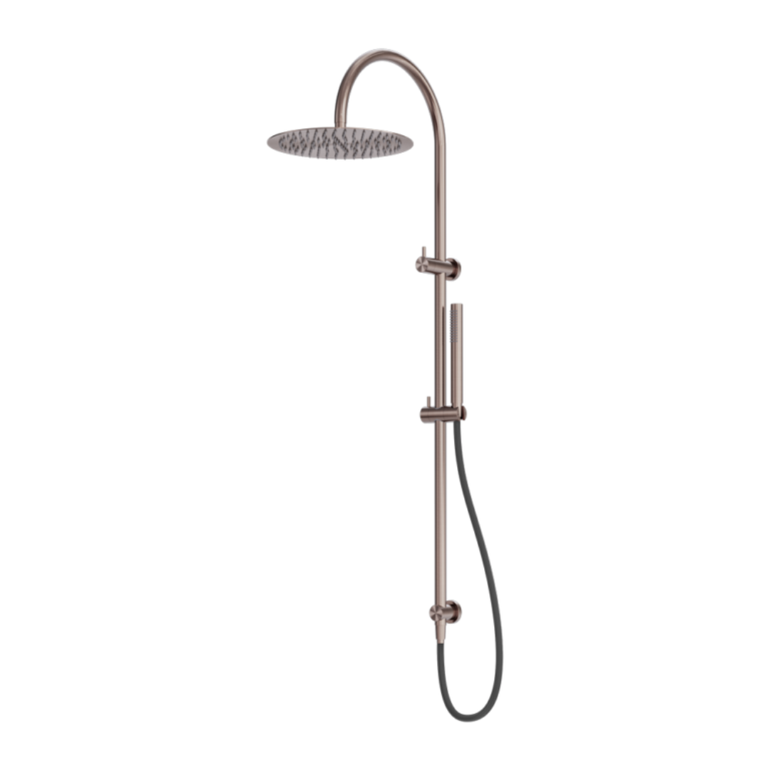 Buitendoucheset Capri – Avec robinet mélangeur – Douche pluie & Douche à main - Bronze brossé