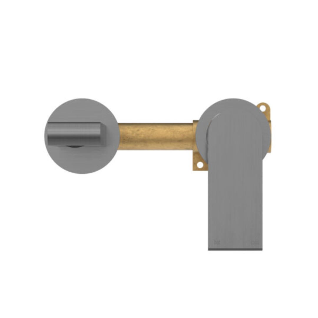 Robinet de lavabo encastré Portofino – Sans plaque arrière - Gris métal gun