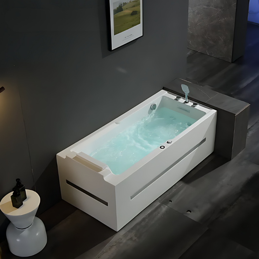 Baignoire de massage indépendante – Monaco Luxe – Blanc brillant – 160x75x63 cm