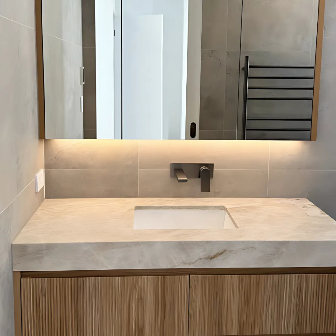 Robinet de lavabo encastré Portofino – Gris métal gun