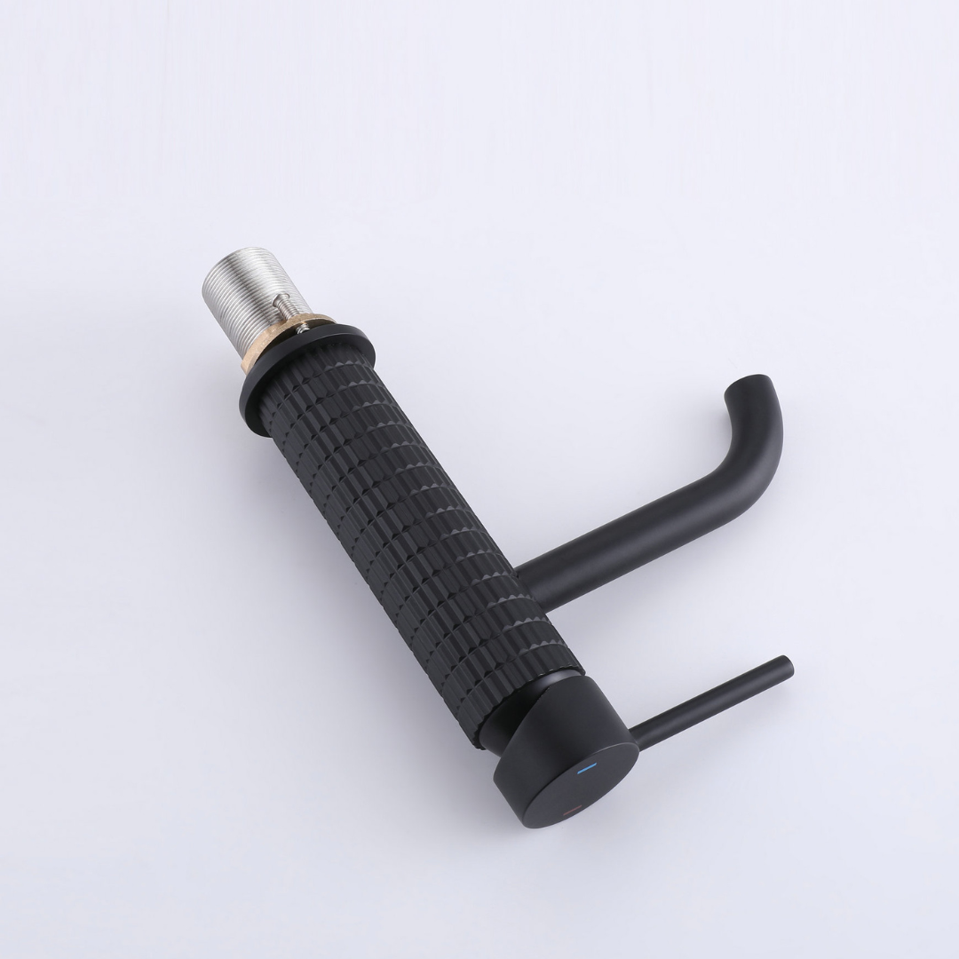 Opbouw de robinet de lavabo Angelica - Noir mat