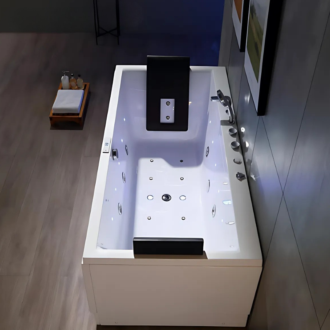 Opbouw Massagebad – Denver – Glans Blanc – 170x85x68 cm