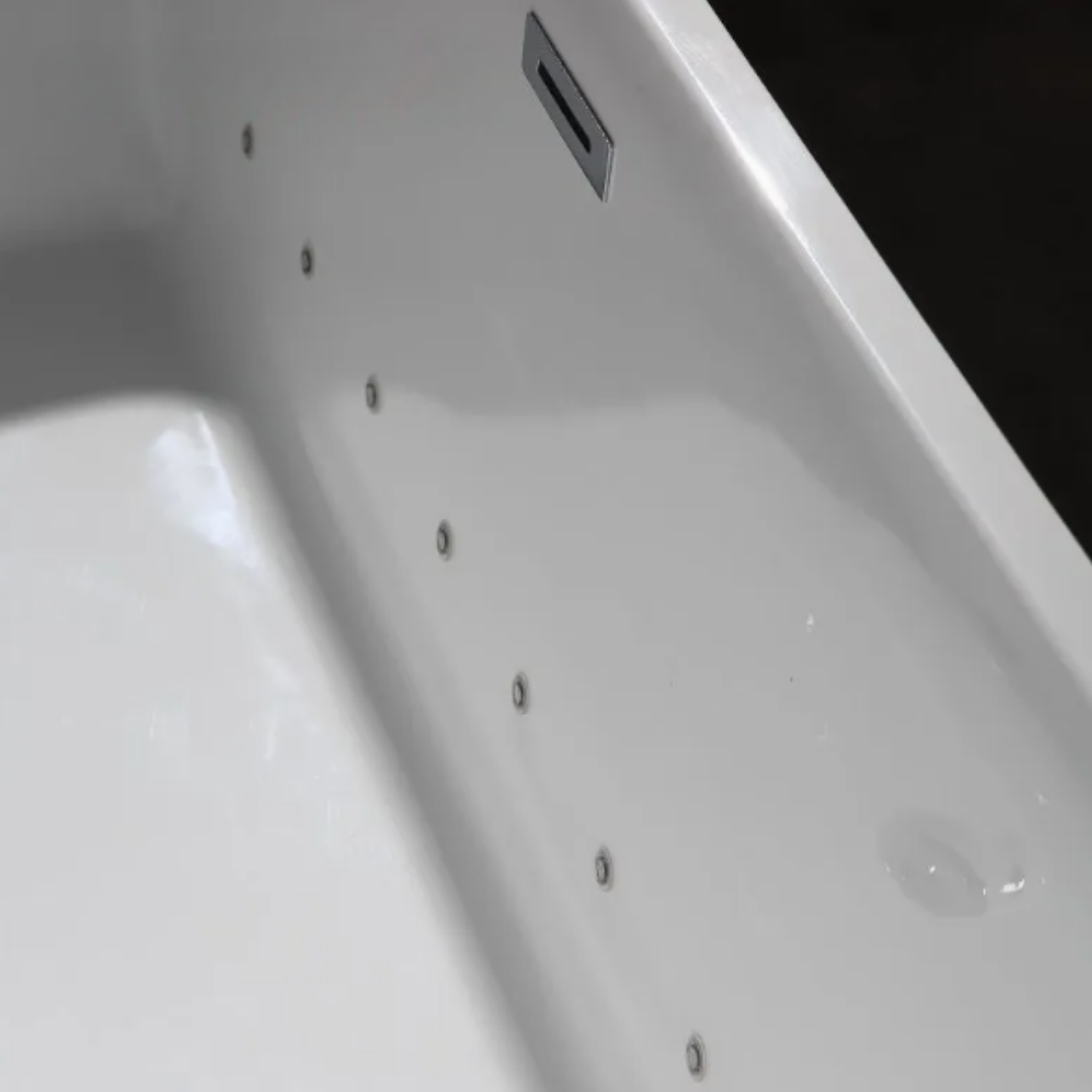 Baignoire de massage indépendante – Lorenzo – Blanc brillant – 170x80x58 cm