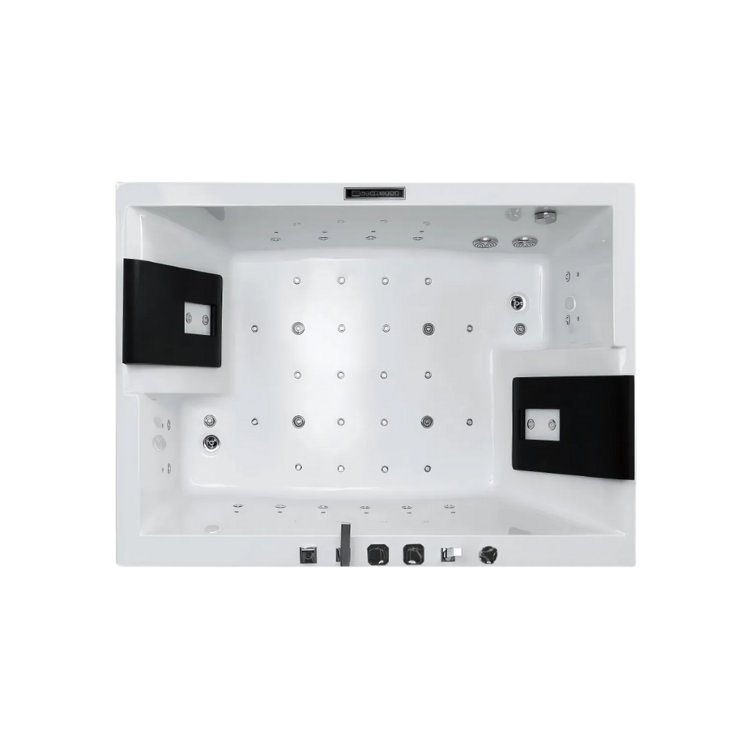 Opbouw Massagebad – Dubaï – Glans Blanc – 160x110x60 cm