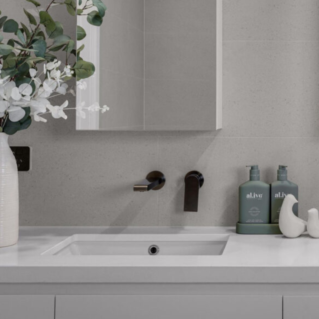 Robinet de lavabo encastré Portofino – Sans plaque arrière - Gris métal gun