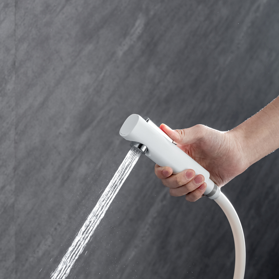 Ensemble de douche à effet pluie avec thermostat – Violetta – Affichage numérique – Blanc