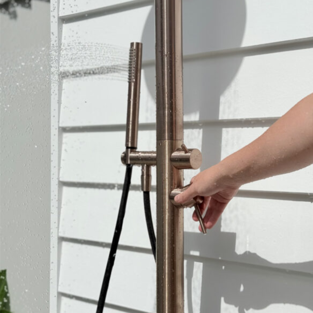 Buitendoucheset Capri – Indépendant – Douche de pluie & Douche à main - Bronze brossé