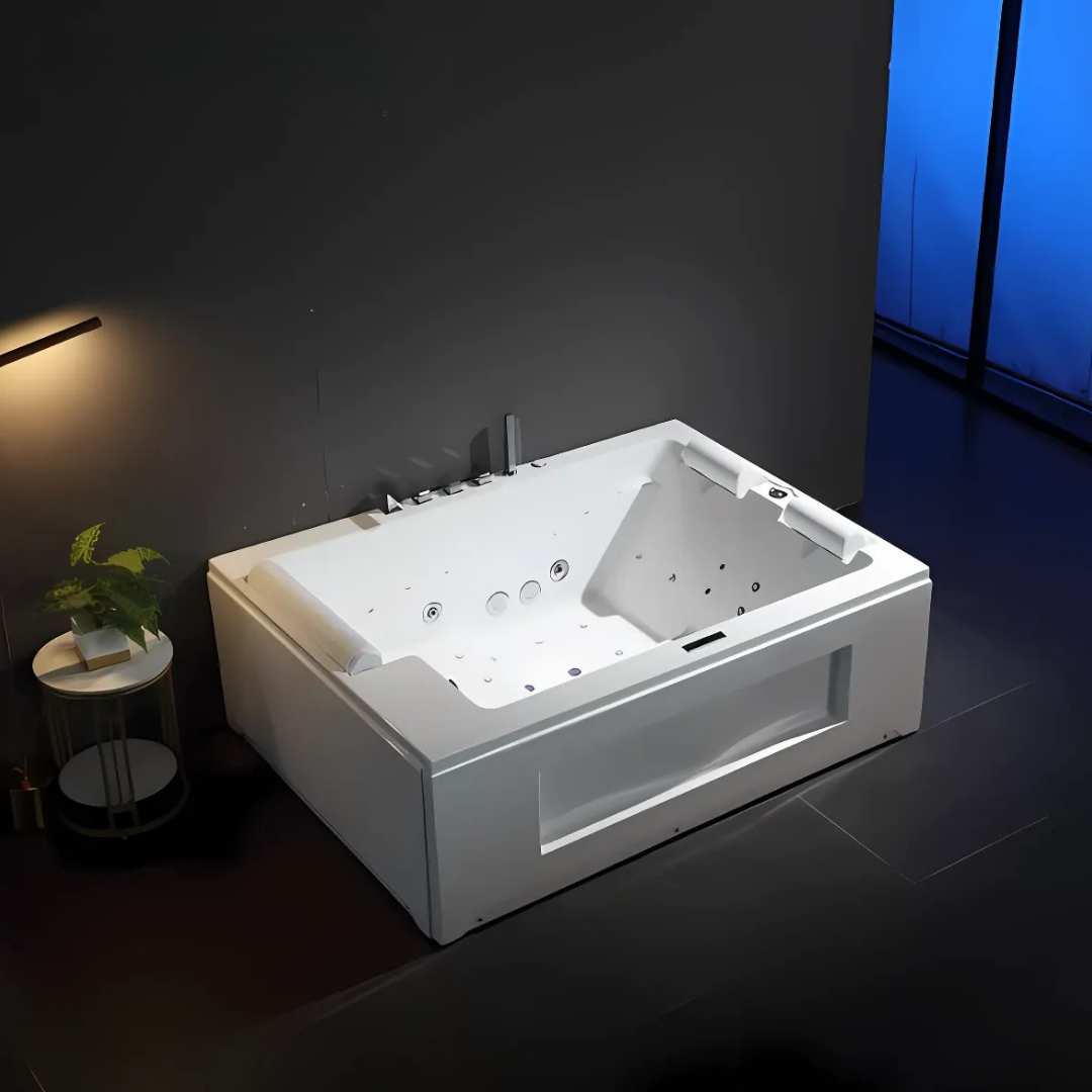 Opbouw Massagebad – Valencia – Glans Blanc – 190x142x65 cm