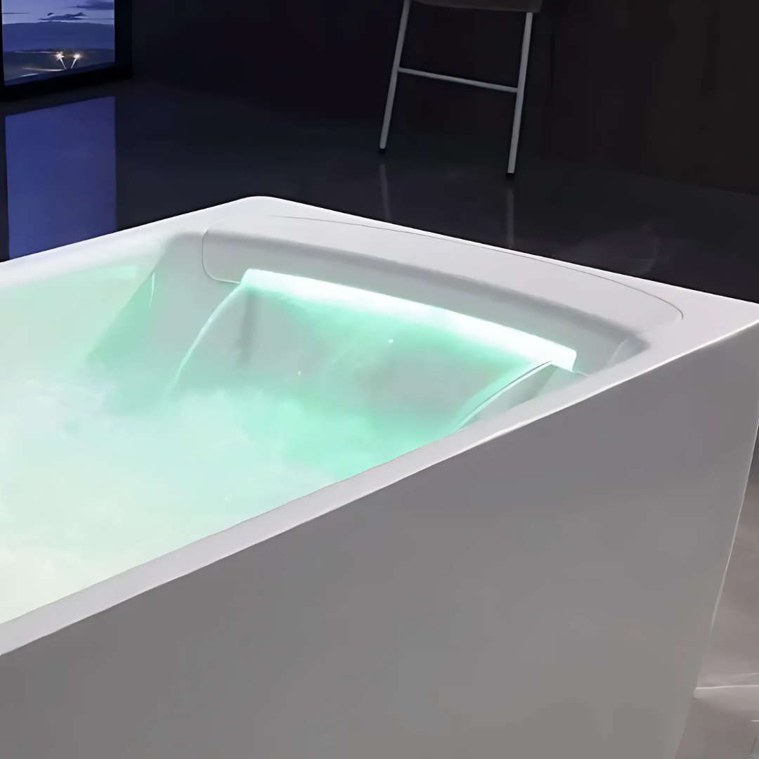 Baignoire de massage indépendante – Bellagio – Blanc brillant – 170x85x62 cm