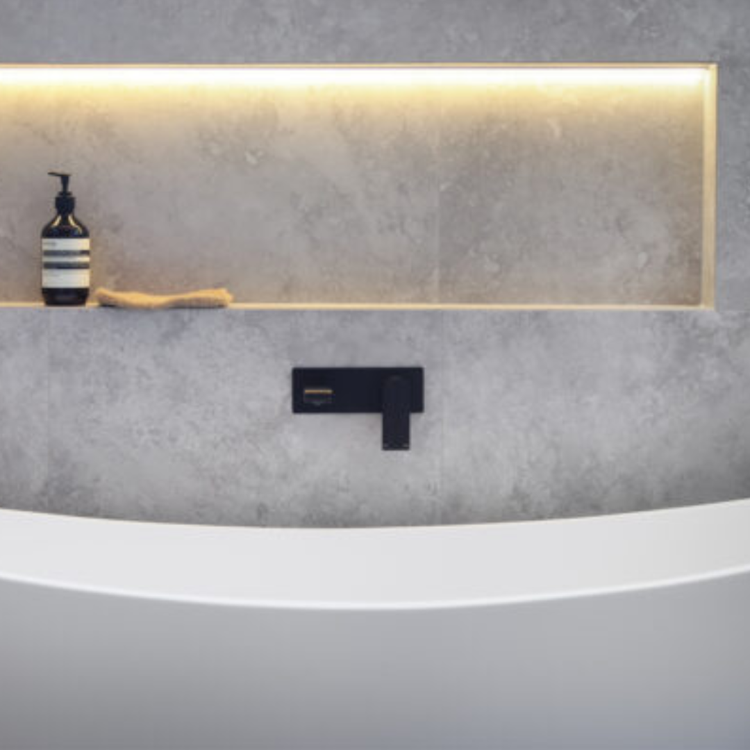 Robinet de lavabo encastré Portofino – Noir mat