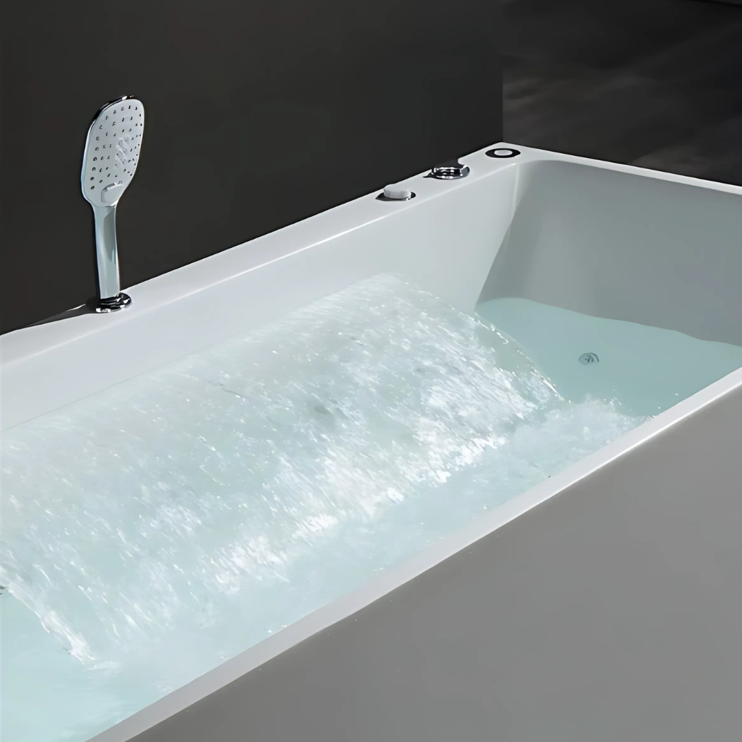 Baignoire de massage indépendante – Lorenzo – Blanc brillant – 170x80x58 cm
