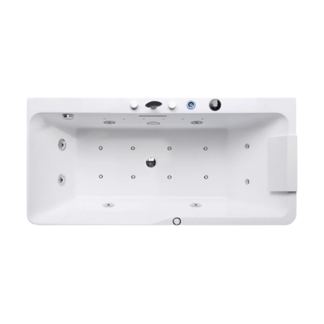 Baignoire de massage indépendante – Monaco Luxe – Blanc brillant – 160x75x63 cm
