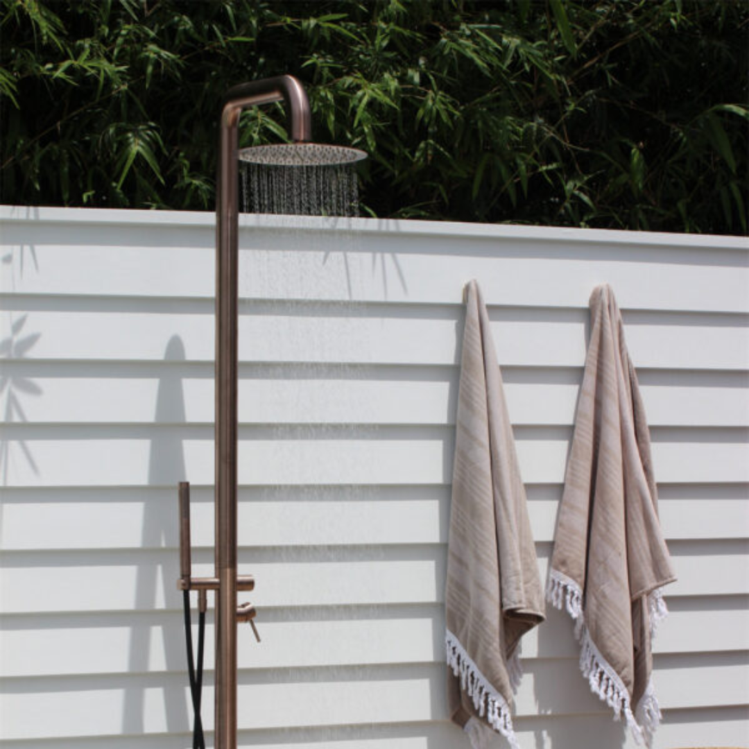 Buitendoucheset Capri – Indépendant – Douche de pluie & Douche à main - Bronze brossé