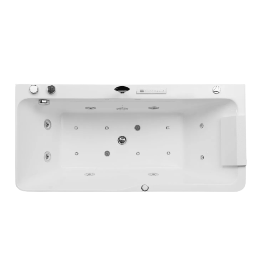 Opbouw massagebad - Marbella - Glans blanc - 180x90x62 cm