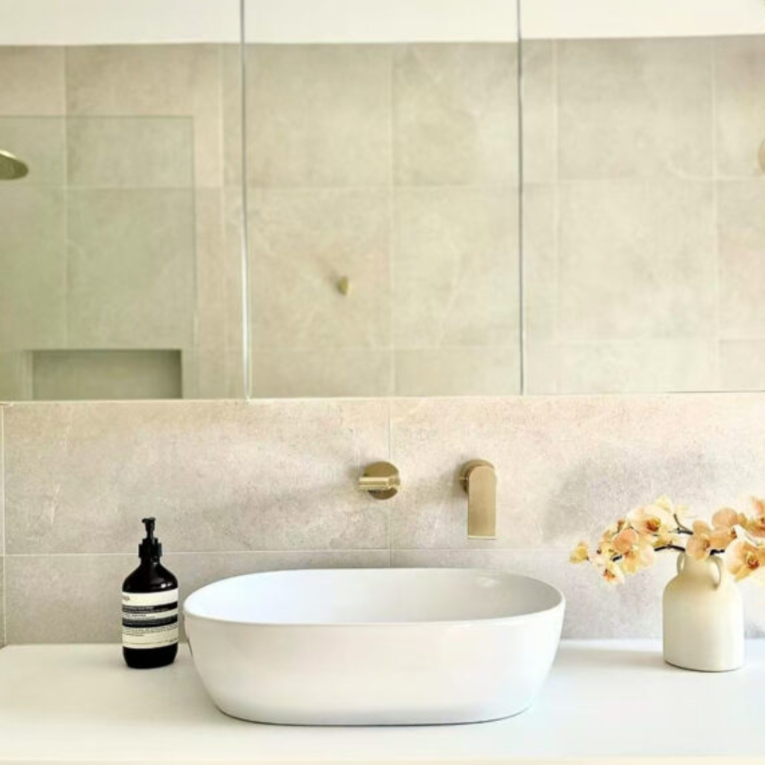 Robinet de lavabo encastré Portofino – Sans plaque arrière - Or brossé
