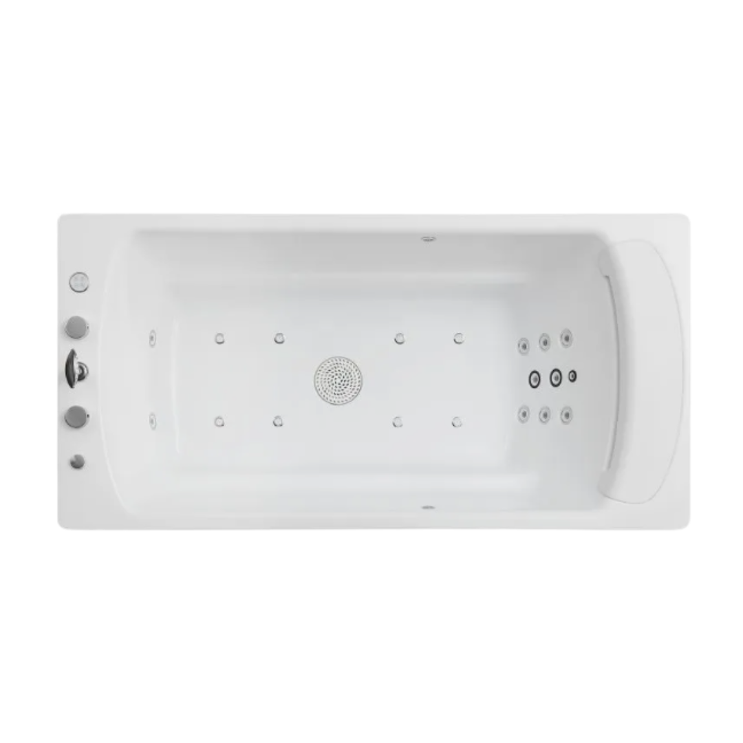 Baignoire de massage indépendante – Bellagio – Blanc brillant – 170x85x62 cm