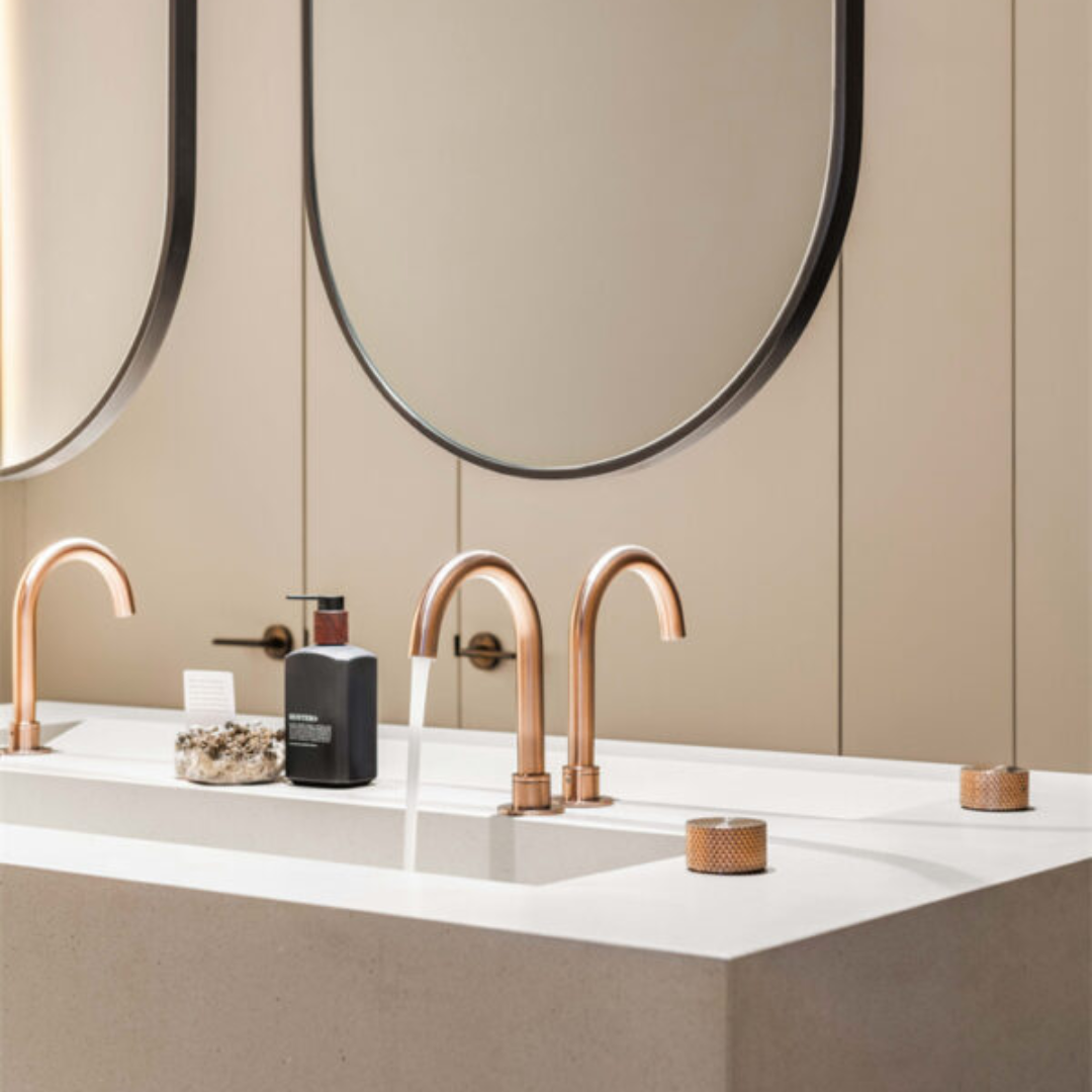 Robinet de lavabo encastré Valencia – 2 trous - Bronze brossé