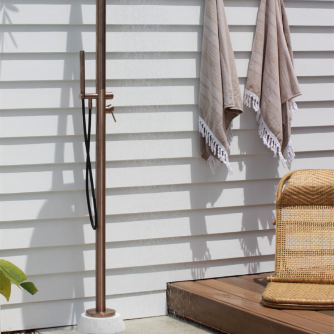 Buitendoucheset Capri – Indépendant – Douche de pluie & Douche à main - Bronze brossé