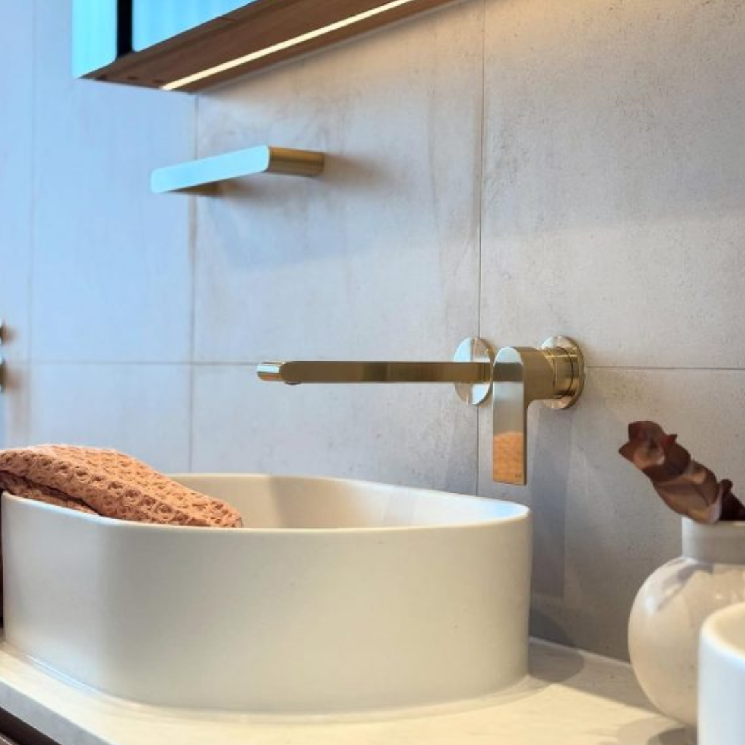 Robinet de lavabo encastré Portofino – Sans plaque arrière - Gris métal gun
