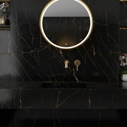 Robinet de lavabo encastré Angelica - Or brossé