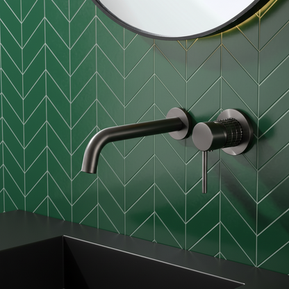 Robinet de lavabo encastré Angelica - Gris gunmetal