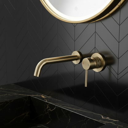 Robinet de lavabo encastré Angelica - Or brossé