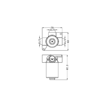 Robinet encastré Valencia - 1 trou - Graphite