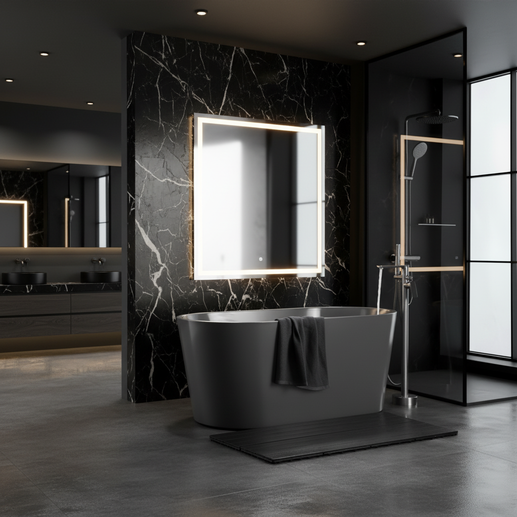 Robinet de baignoire indépendant Emilia - Gris gunmetal