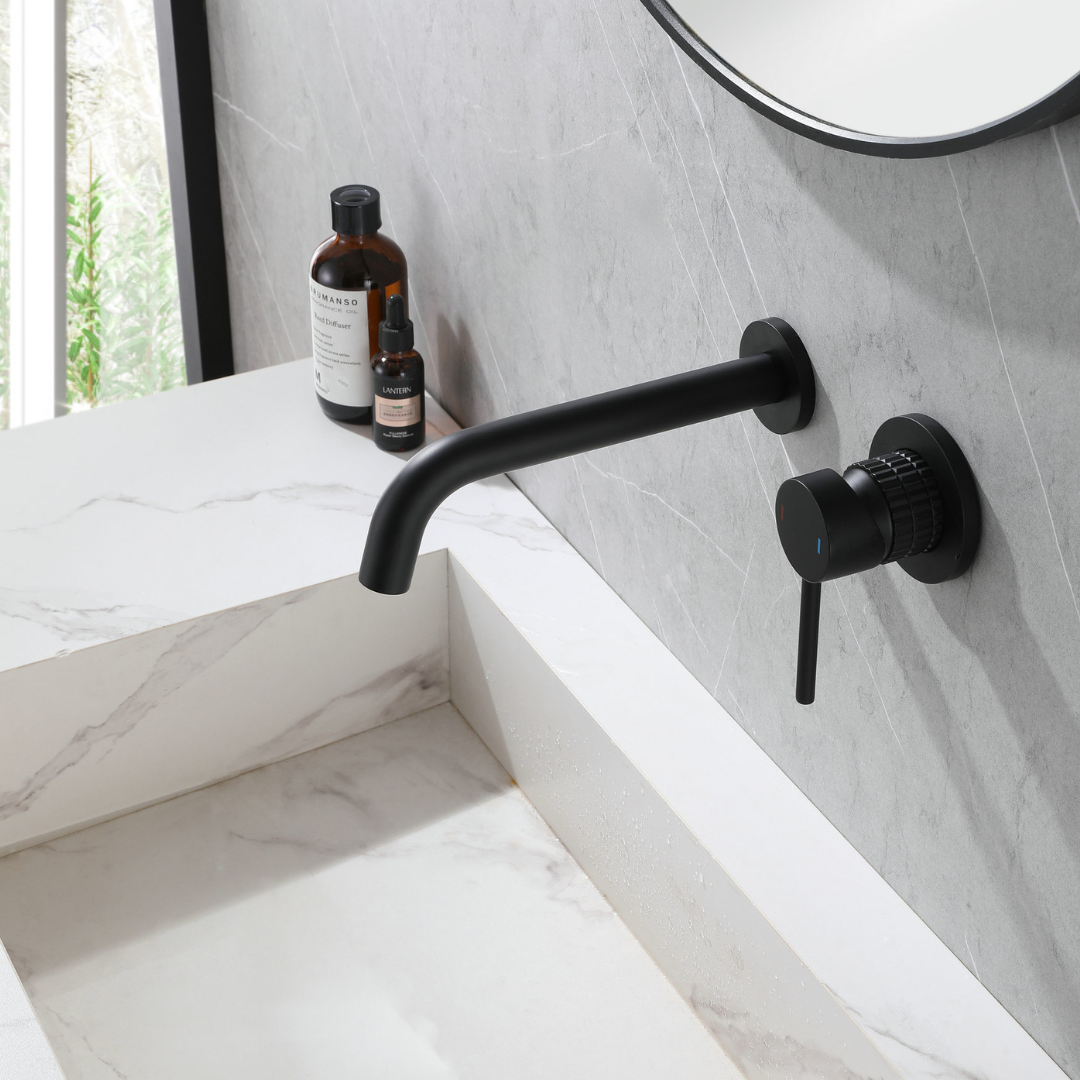 Robinet de lavabo encastré Angelica - Noir mat
