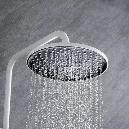 Ensemble de douche à effet pluie avec thermostat – Violetta – Affichage numérique – Blanc