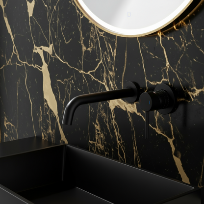 Robinet de lavabo encastré Angelica - Noir mat