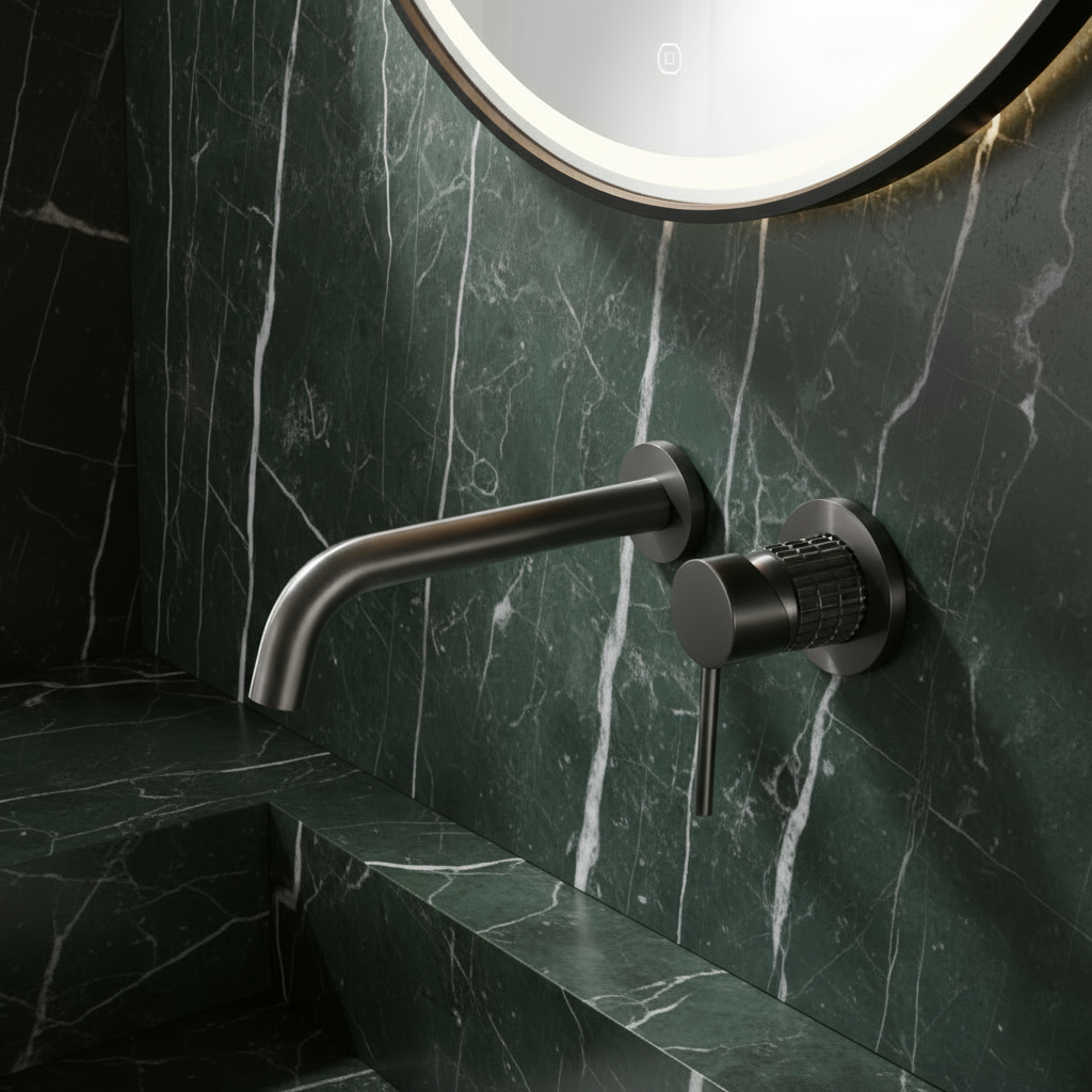 Robinet de lavabo encastré Angelica - Gris gunmetal