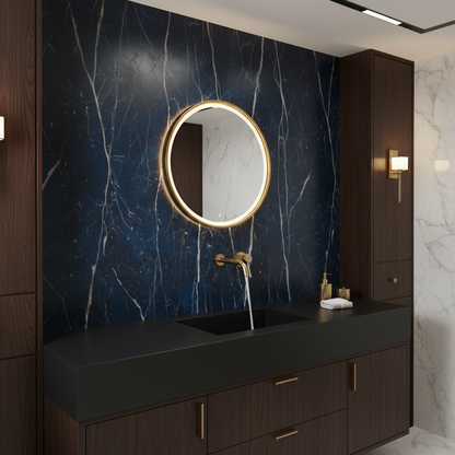 Robinet de lavabo encastré Angelica - Or brossé