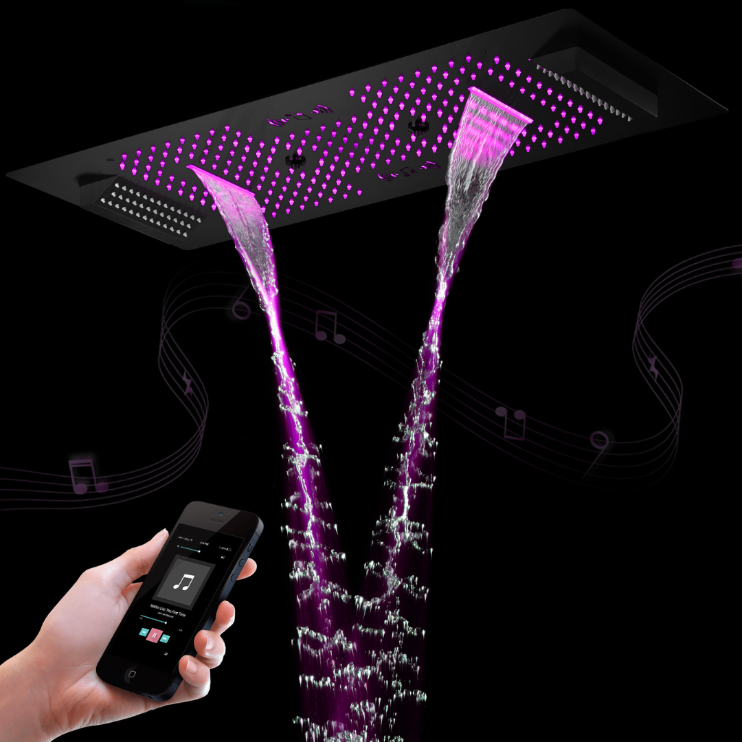 Robinet de lavabo haut Angelica - Noir mat