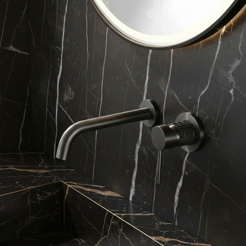 Robinet de lavabo encastré Angelica - Gris gunmetal