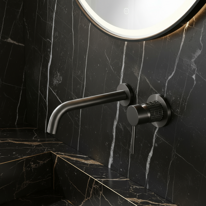 Robinet de lavabo encastré Angelica - Gris gunmetal
