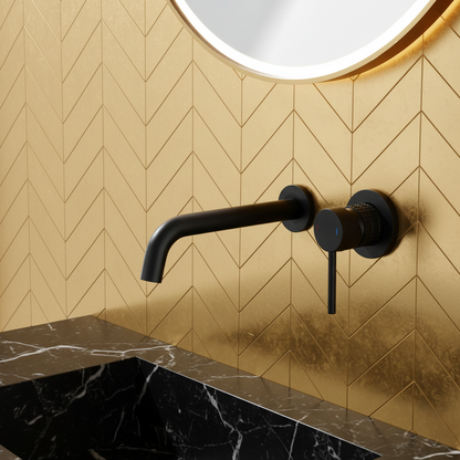 Robinet de lavabo encastré Angelica - Noir mat