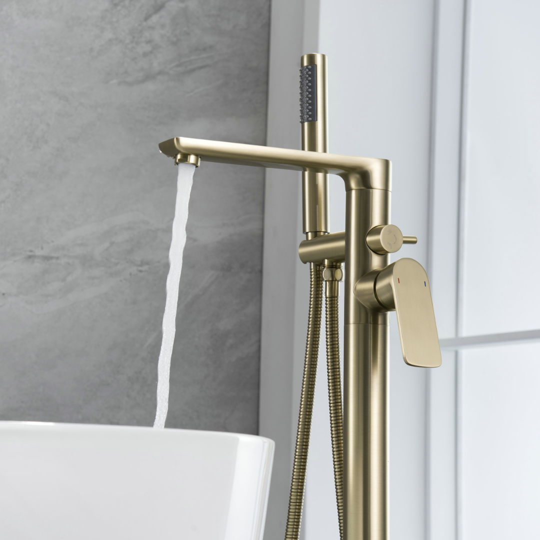 Robinet de baignoire indépendant Emilia - Or brossé