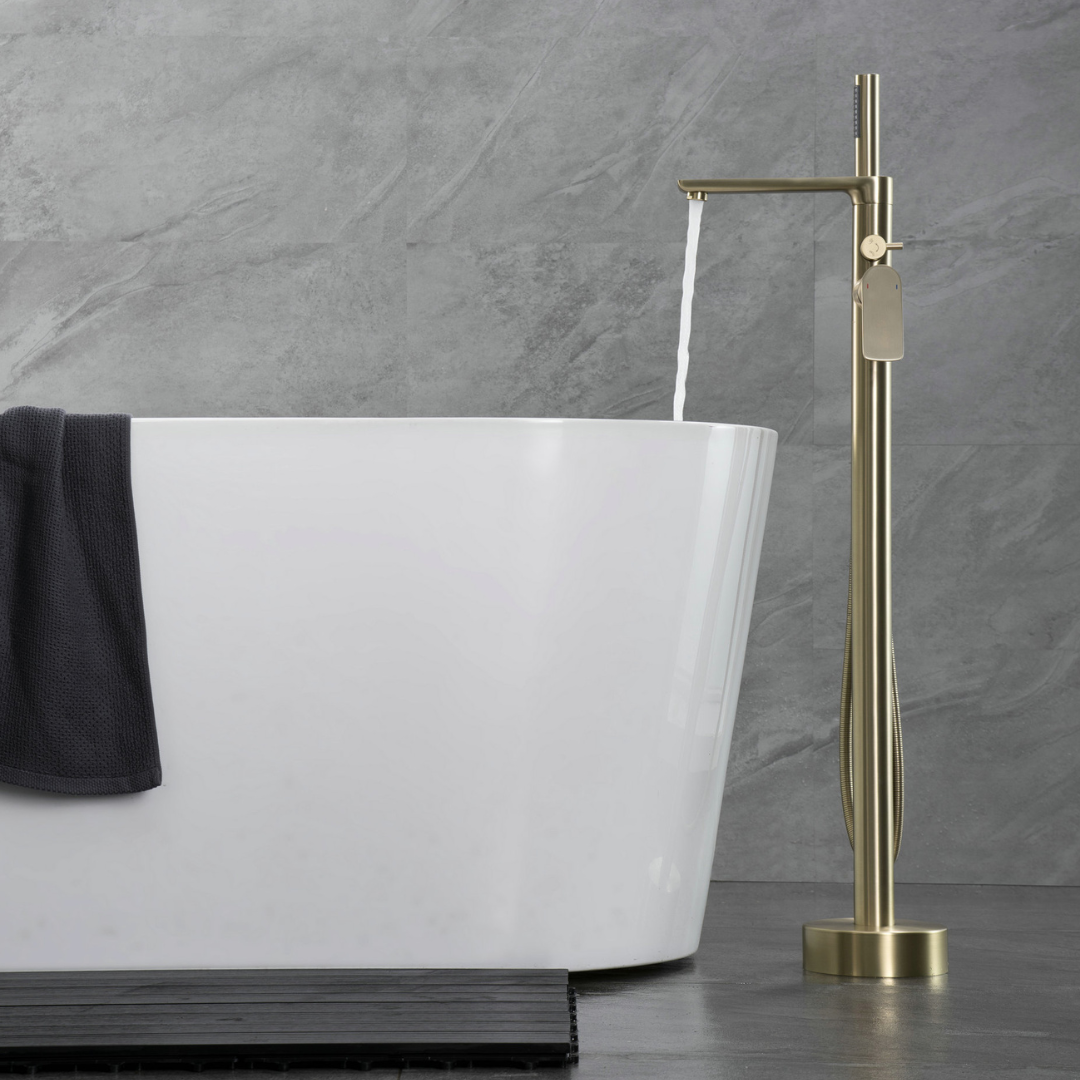 Robinet de baignoire indépendant Emilia - Or brossé
