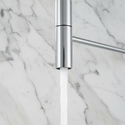 Robinet de cuisine semi-professionnel Angelica – Bec rétractable – Gris gunmetal