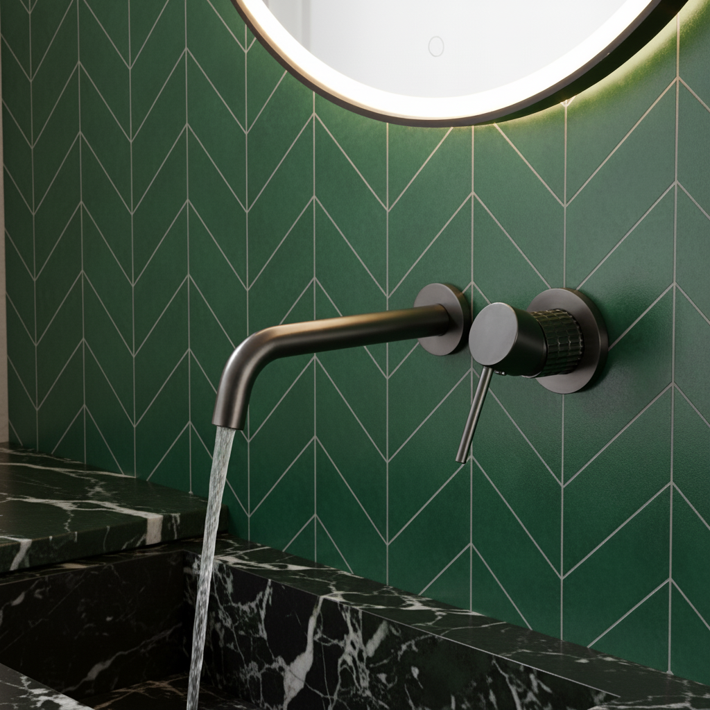 Robinet de lavabo encastré Angelica - Gris gunmetal