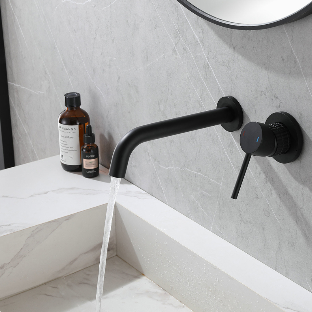 Robinet de lavabo encastré Angelica - Noir mat