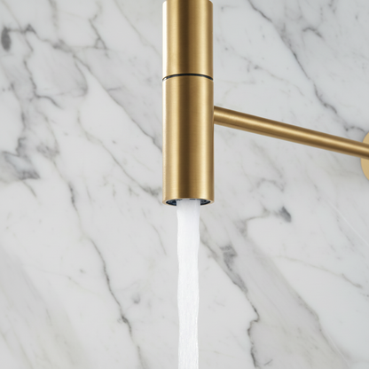 Robinet de cuisine semi-professionnel Angelica – Bec rétractable – Gris gunmetal