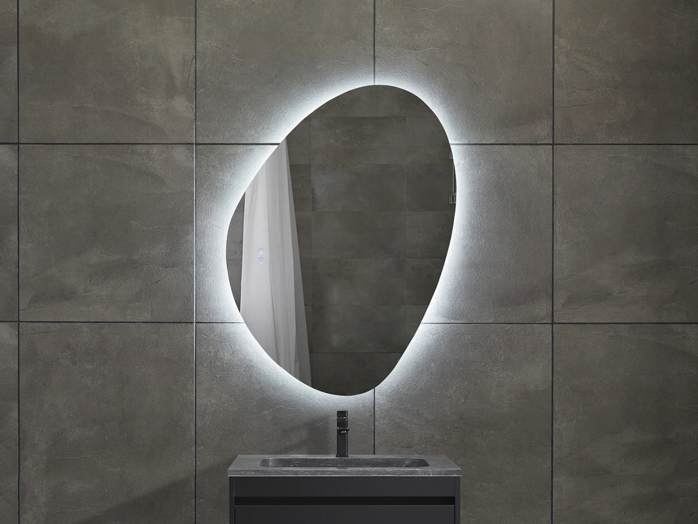 Miroir de salle de bain LED - Horizontal ou vertical - Alessia 100x80cm
