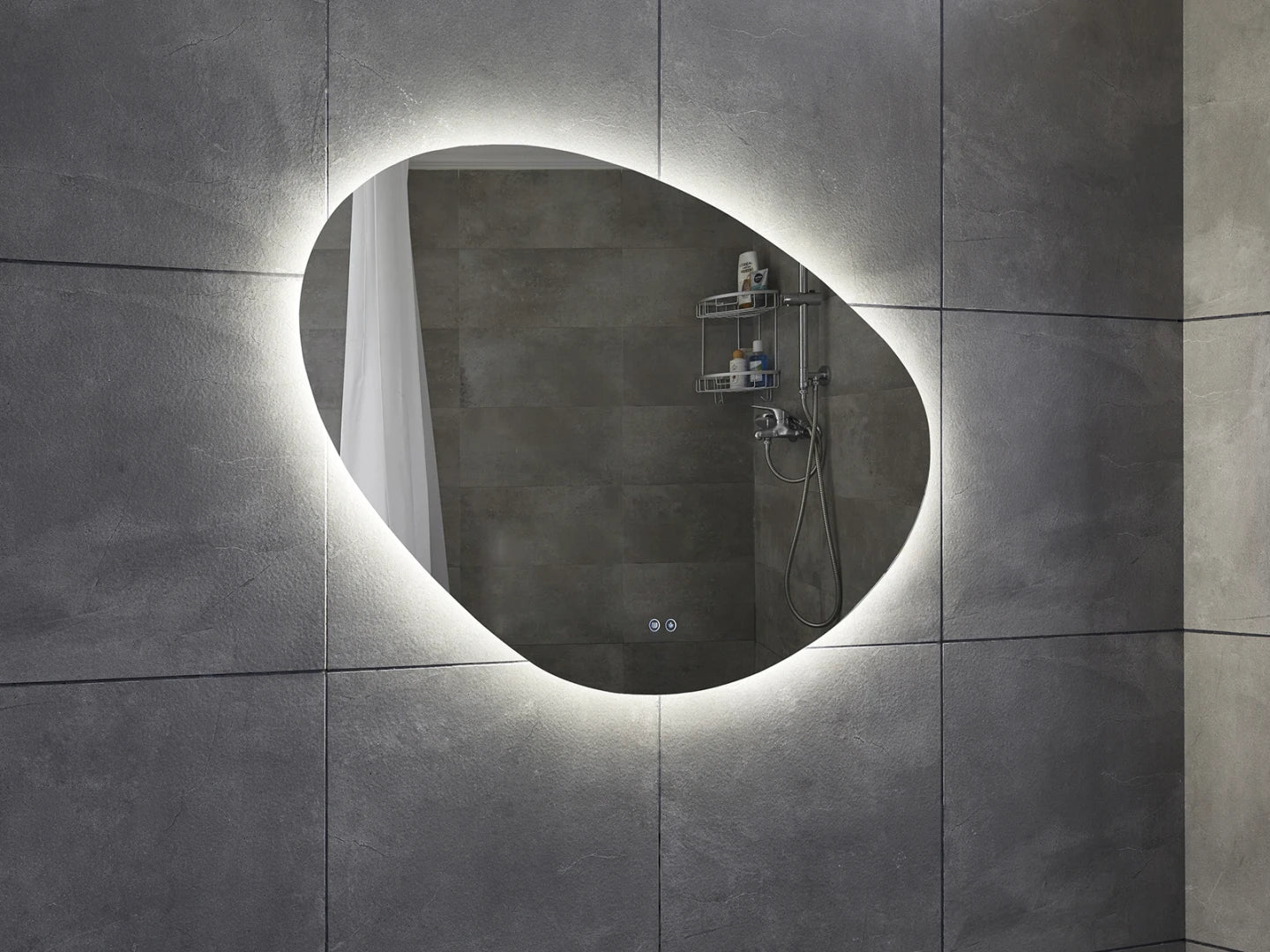 Miroir de salle de bain LED - Horizontal ou vertical - Alessia 100x80cm
