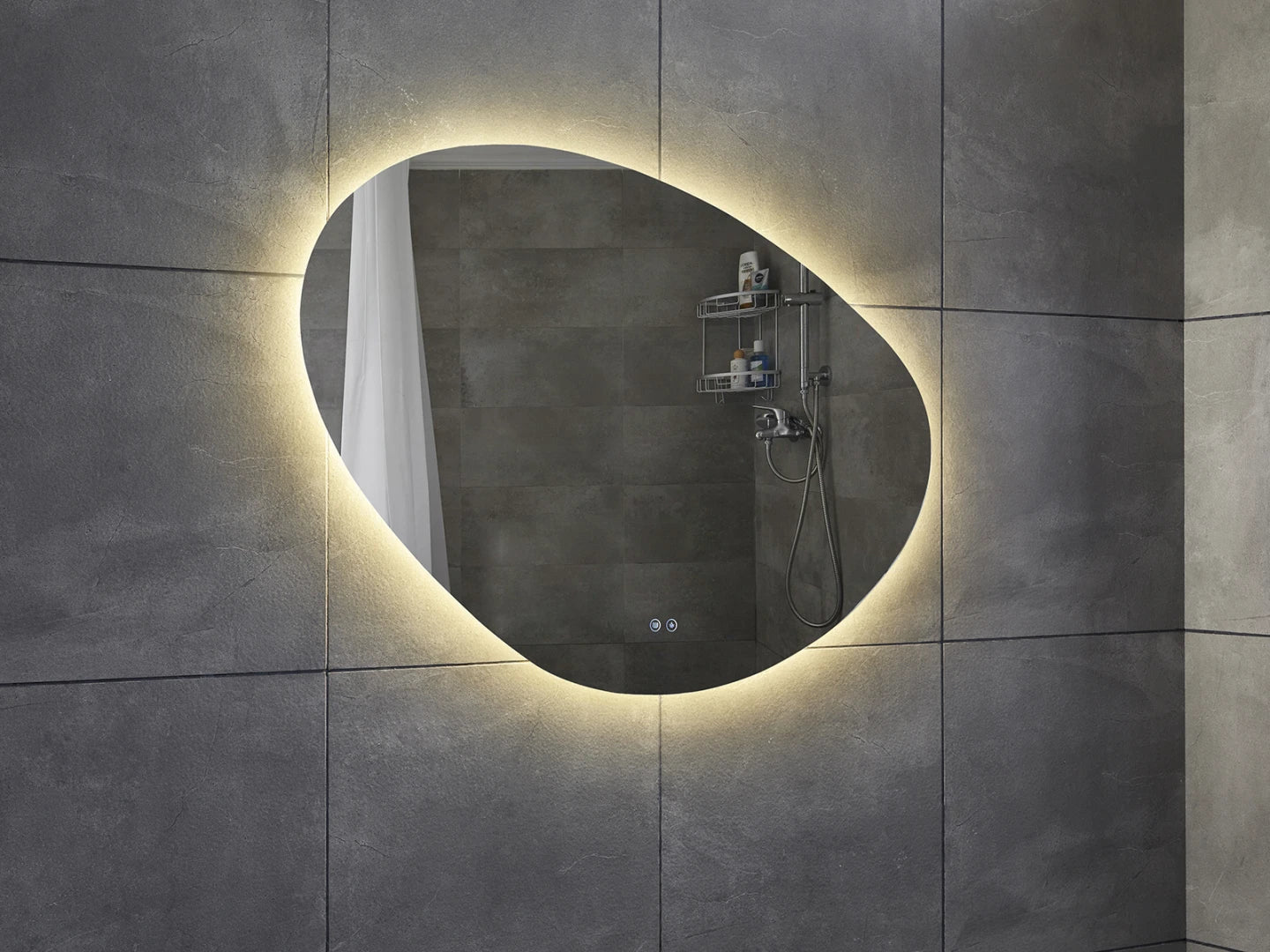 Miroir de salle de bain LED - Horizontal ou vertical - Alessia 100x80cm