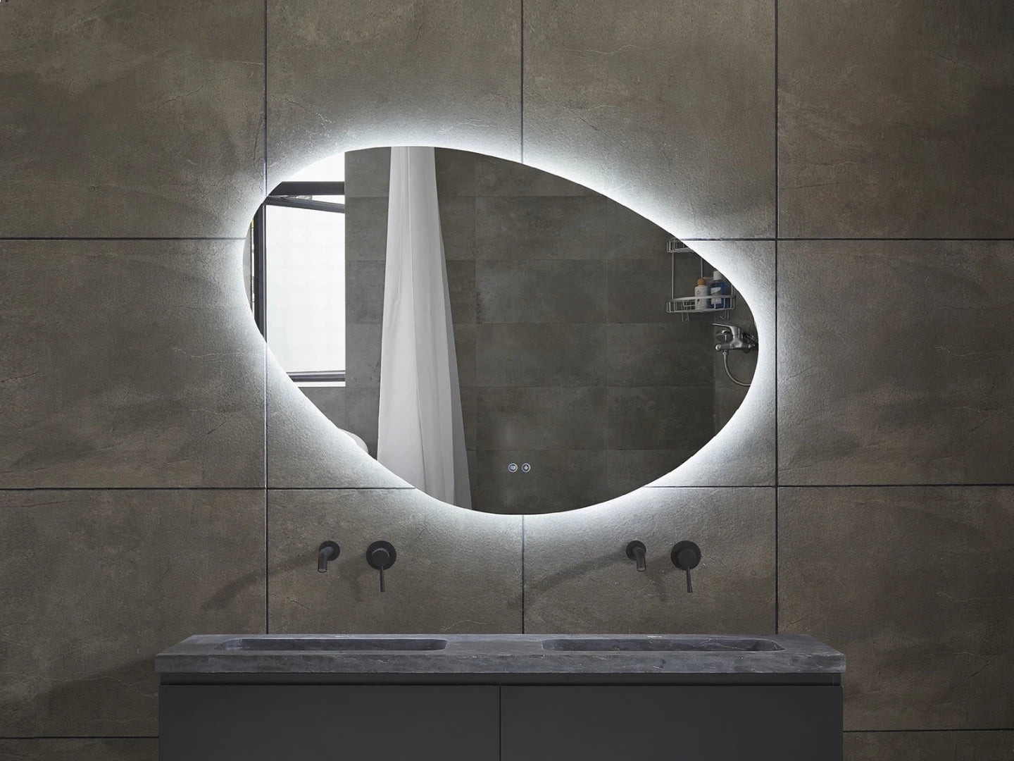 Miroir de salle de bain LED - Horizontal ou vertical - Alessia 120x90cm